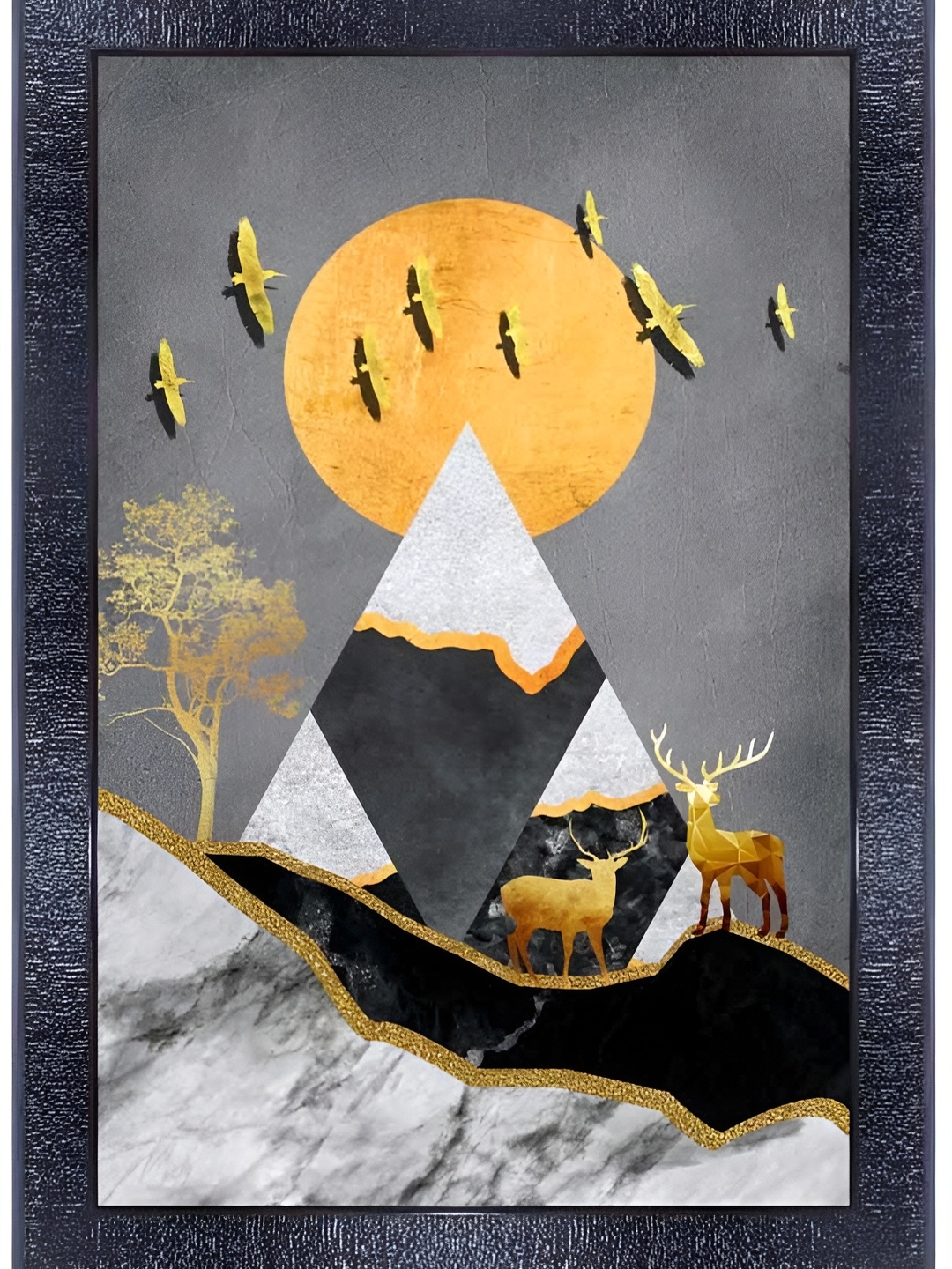 

PnF Black & White Wooden Painting Wall Art