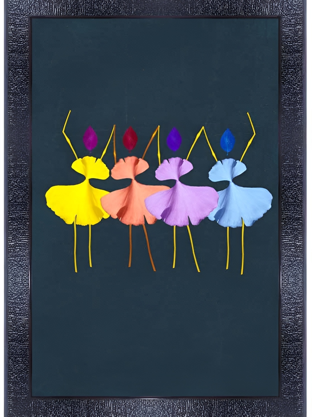 

PnF Black & Yellow Wooden Abstract Wall Painting