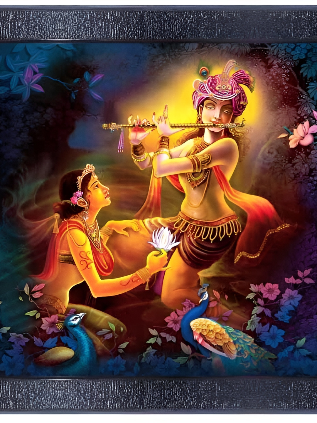 

PnF Black & Orange Wooden Religious Wall Painting