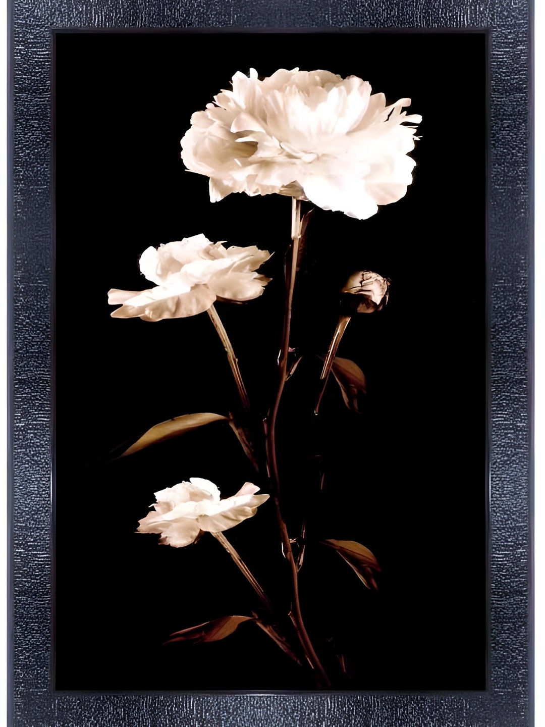 

PnF Charcoal & Black Glass Floral and Botanical Painting Wall Art