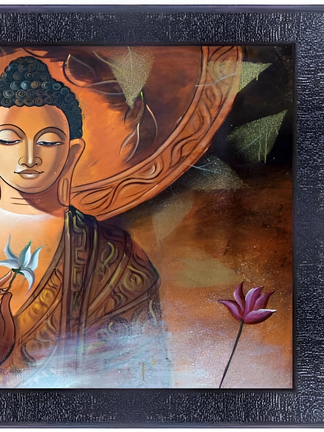 

PnF Black & Brown Glass Religious Painting Wall Art
