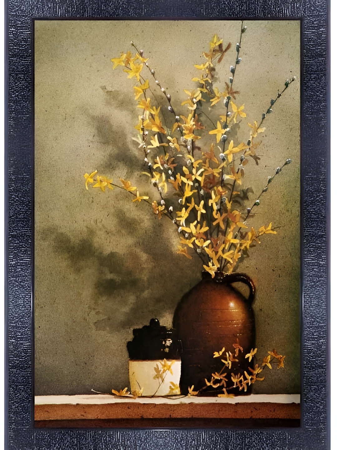 

PnF Black & Yellow Floral and Botanical Wooden Painting Wall Art