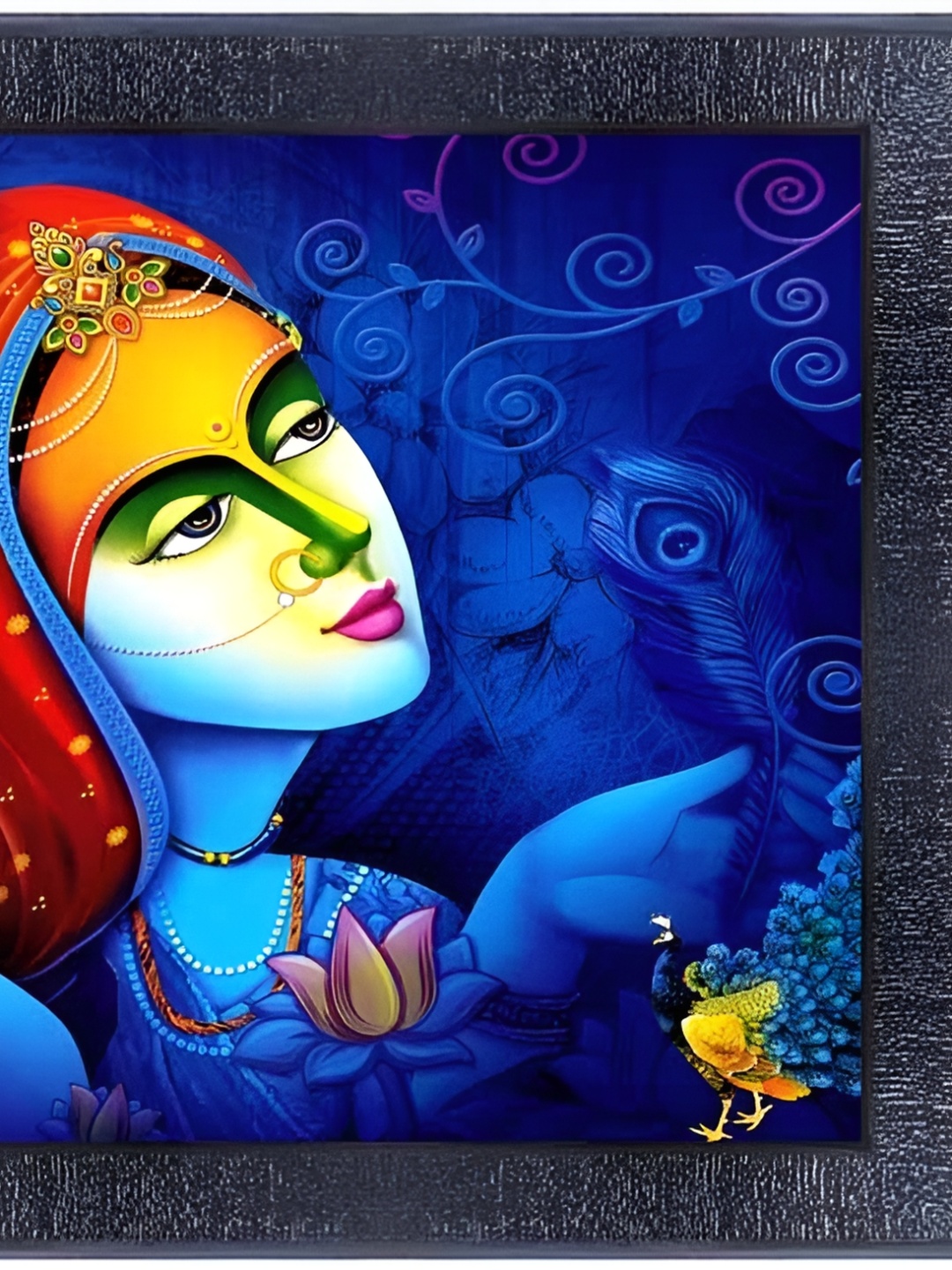 

PnF Black & Blue Religious Wooden Painting Wall Art
