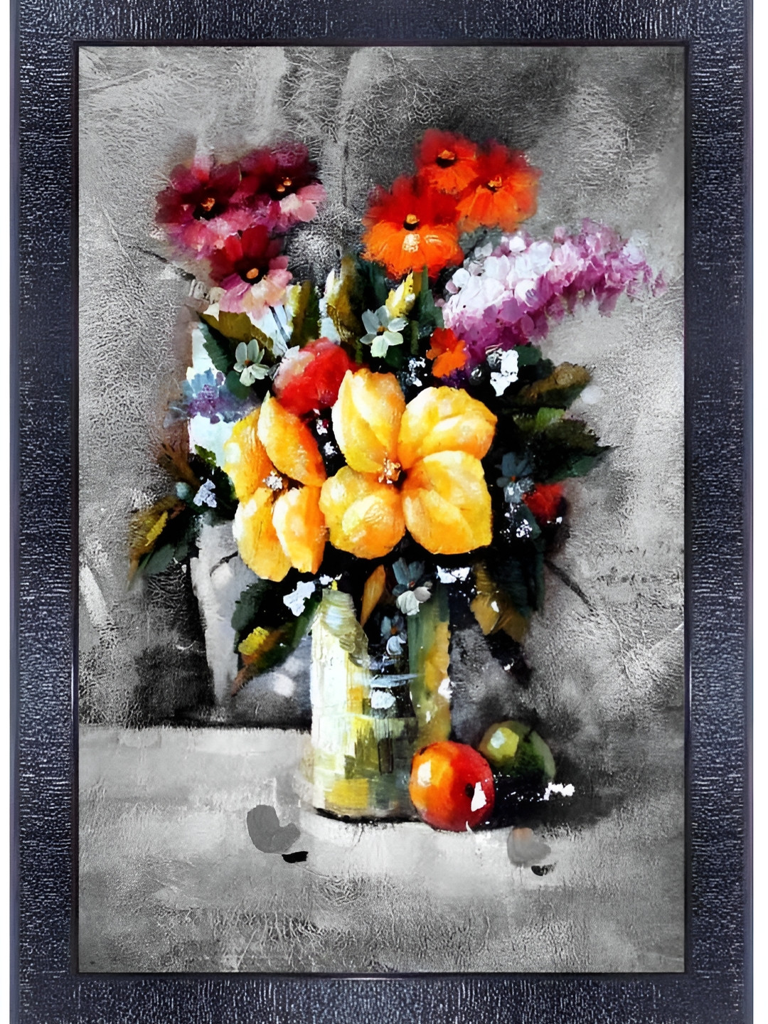 

PnF Black & Yellow Wooden Floral and Botanical Painting Wall Art