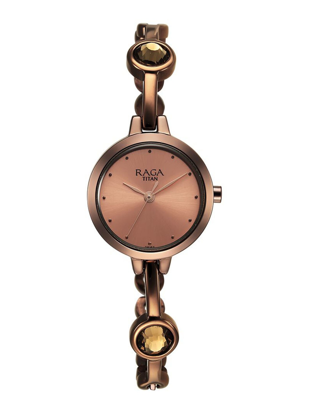 

Titan Women Embellished Dial & Bracelet Style Straps Analogue Watch 2576QM01, Brown