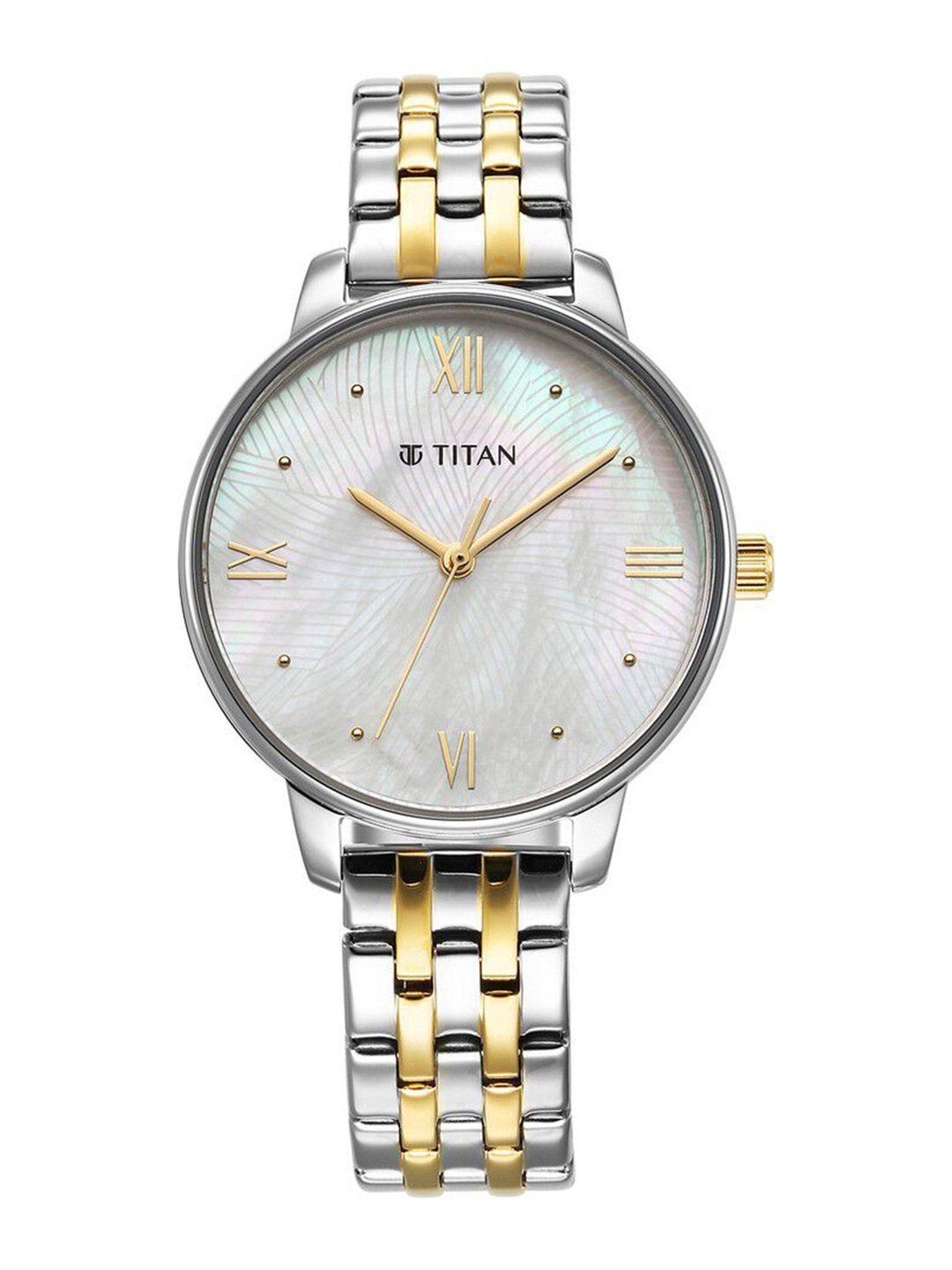 

Titan Women Dial & Stainless Steel Bracelet Style Straps Round Analogue Watch 95238BM01, Purple