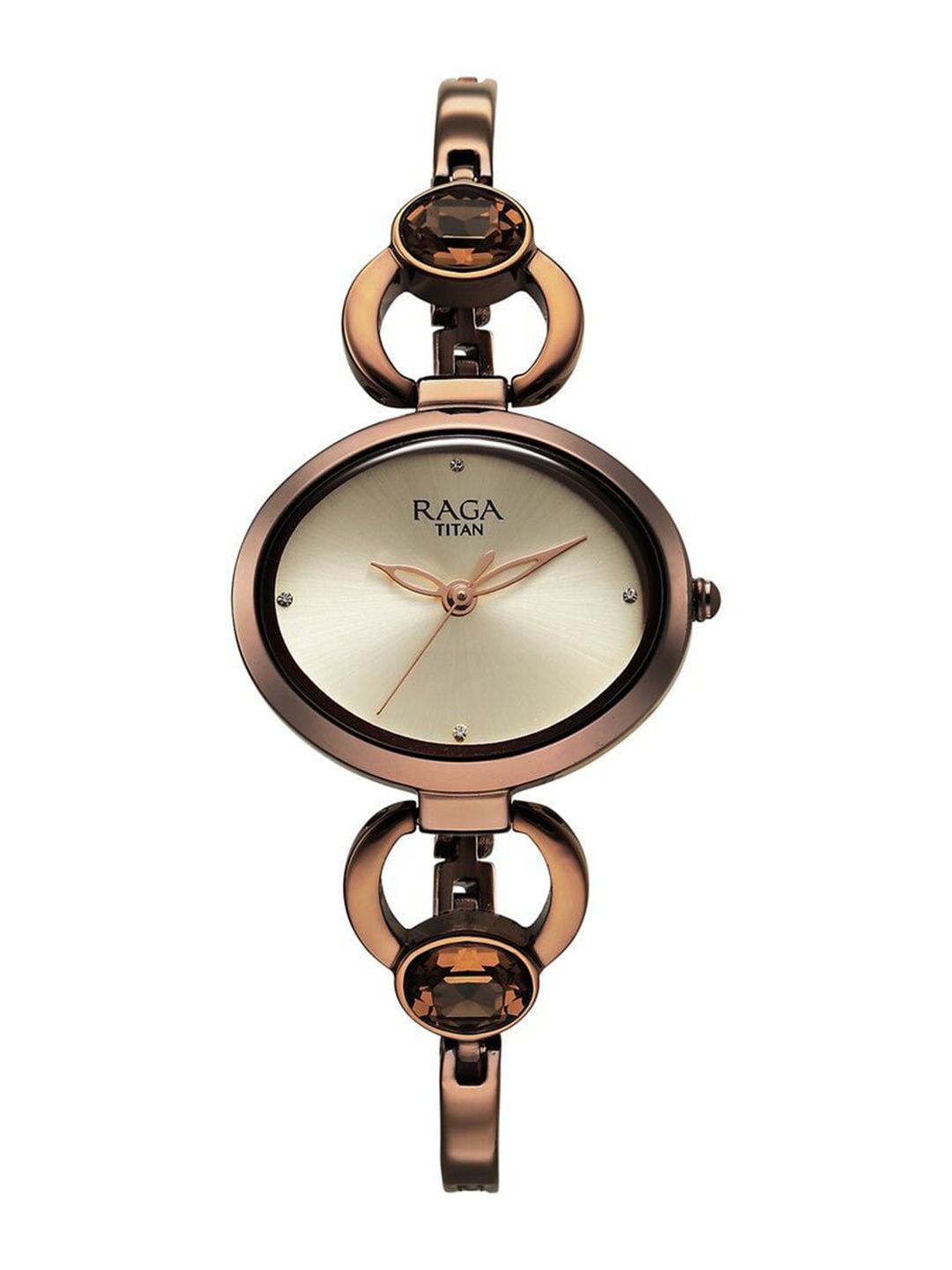 

Titan Raga Viva Women Bracelet Style Straps Analogue Watch 2621QM02, Champagne