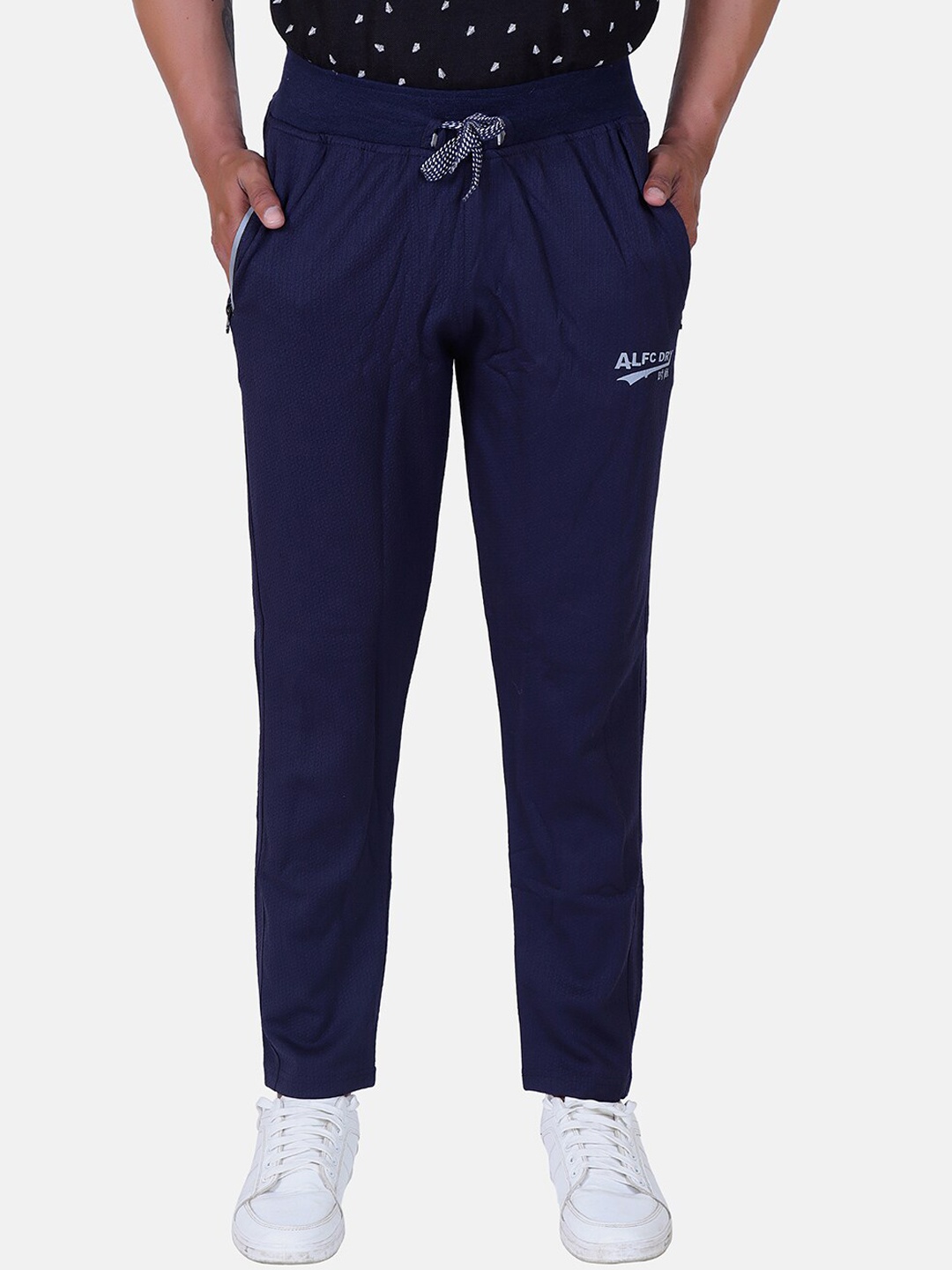 

BAESD Men Mid-Rise Dry Fit Track Pant, Navy blue