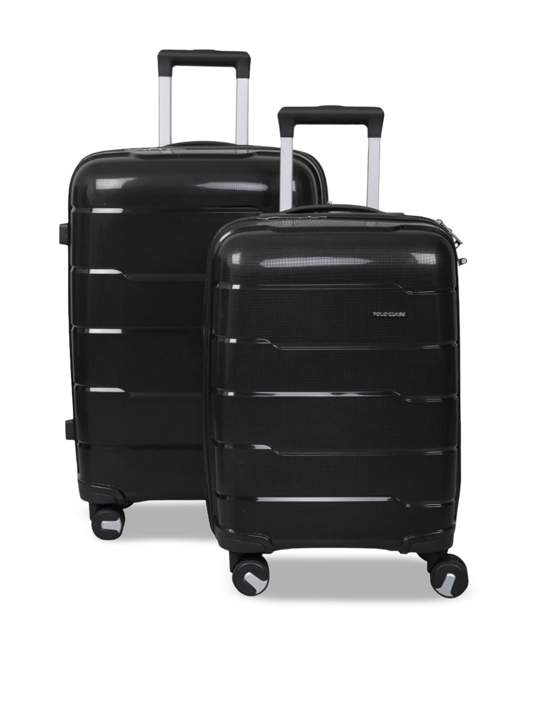 

Polo Class Set Of 2 Textured Hard Sided Trolley Bags, Black