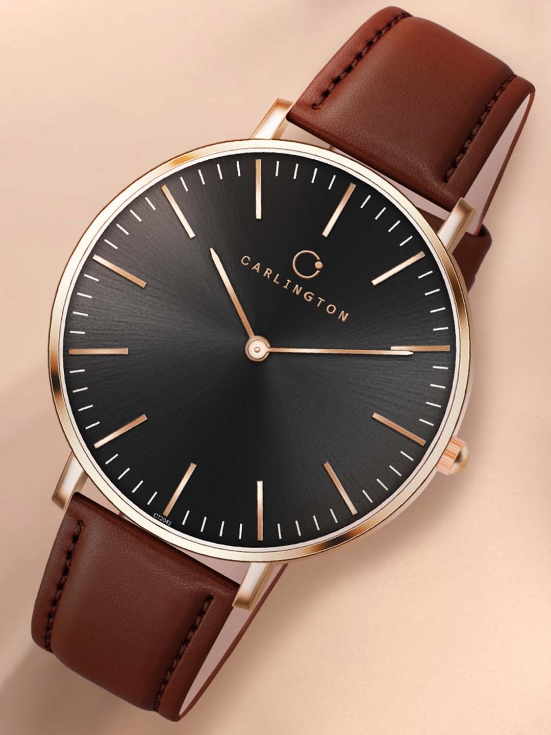 

CARLINGTON Men Printed Analogue Watch Iconic 2043 Brown
