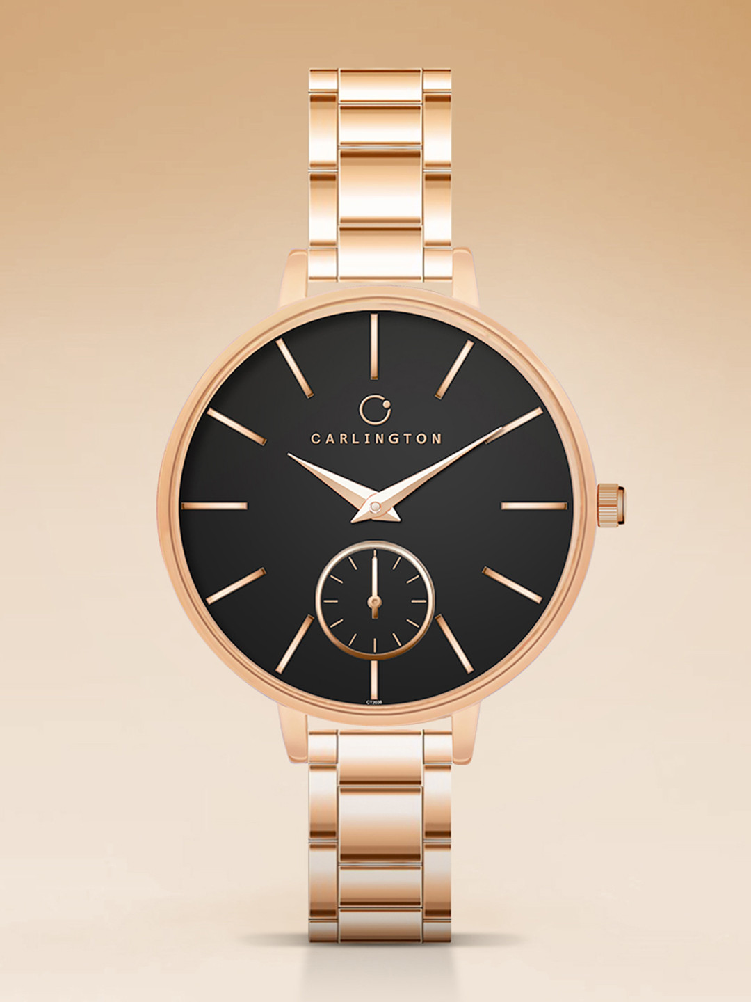 

CARLINGTON Iconic Series Women Bracelet Style Analogue Chronograph Watch Iconic 2038, Black