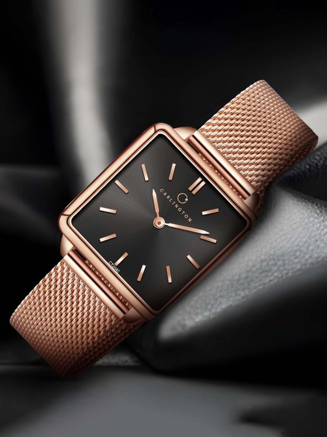 

CARLINGTON Iconic Women Bracelet Style Straps Analogue Watch 2040, Rose gold