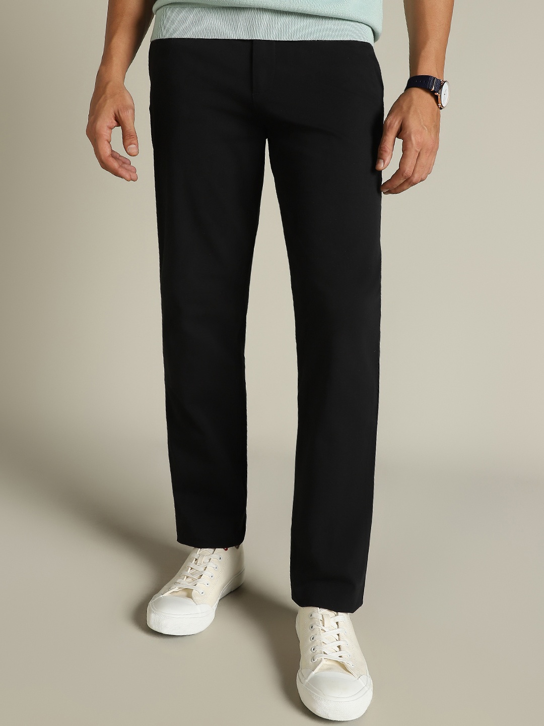 

Dockers Men Mid Rise Slim Fit Trousers, Black