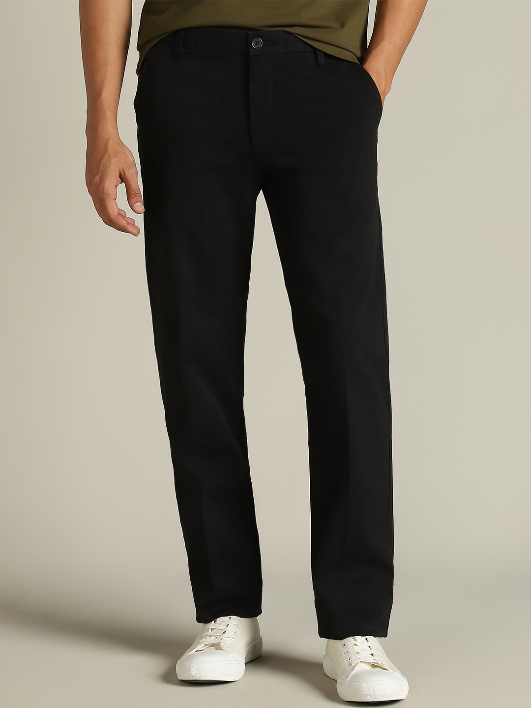 

Dockers Men Mid Rise Slim Fit Trousers, Black