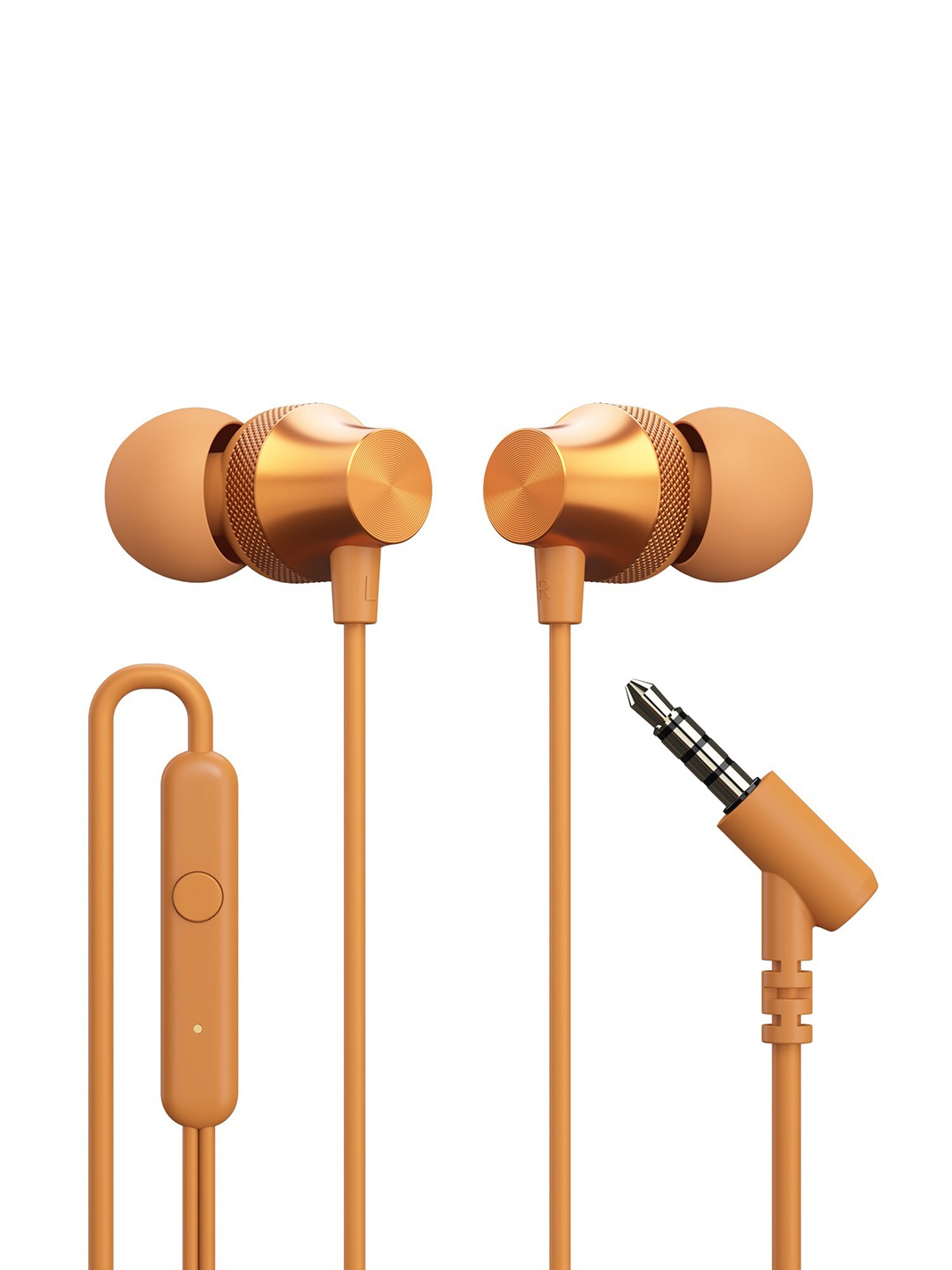 

Portronics Lightweight Skin Friendly Wired Earphone With Mic, Yellow