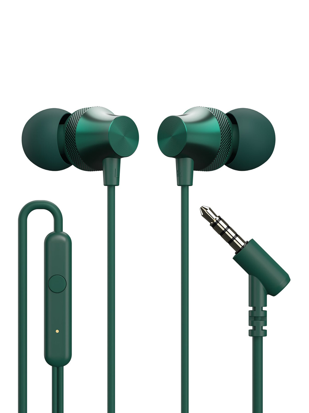 

Portronics Wired Earphone With Mic, Green