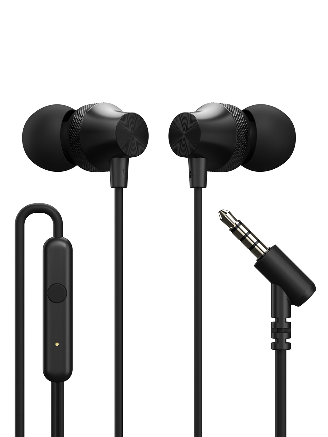 

Portronics Wired Earphone With Mic, Black