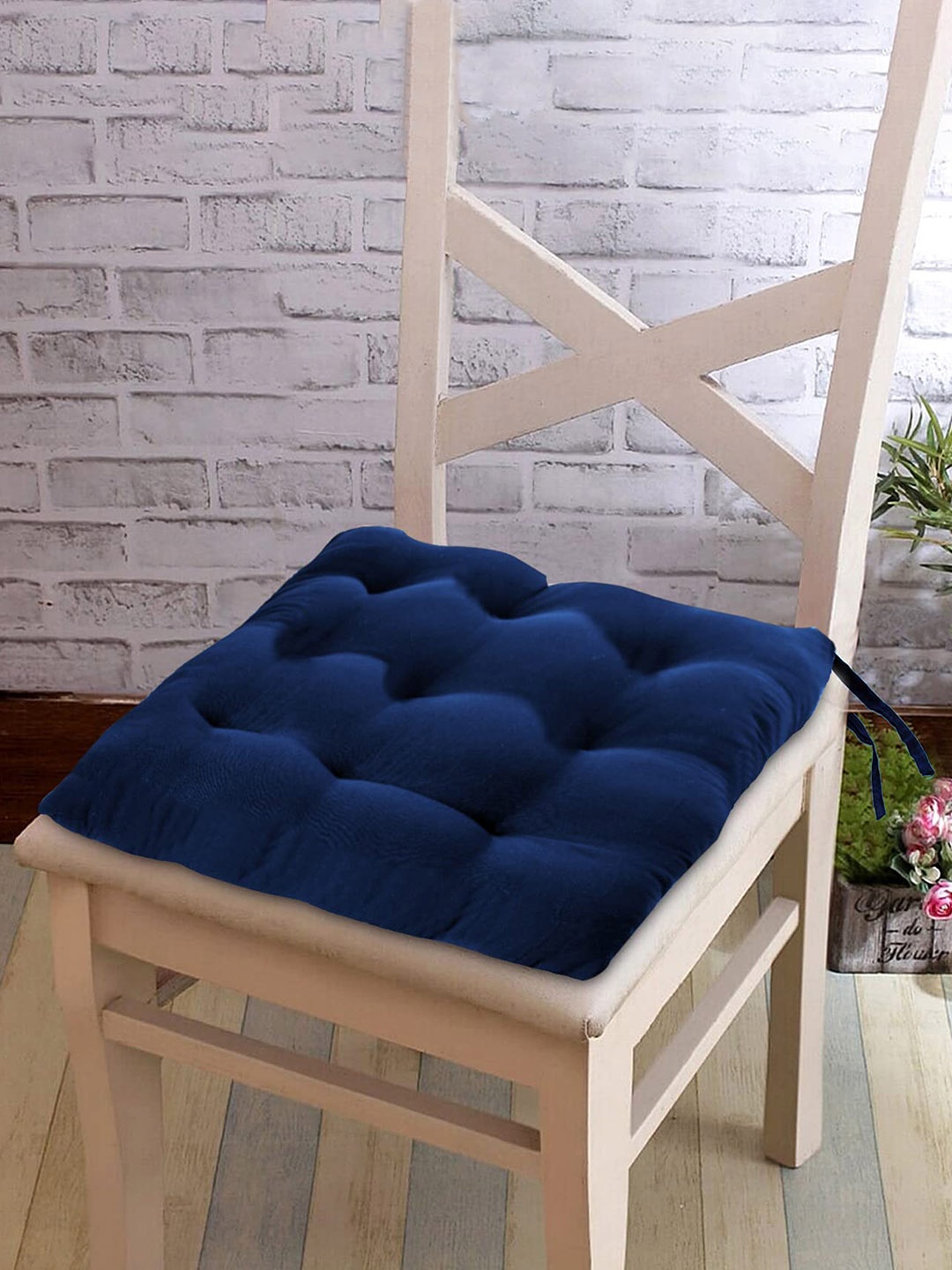 

Pum Pum Navy Blue 2 Pieces Cotton Chair Pads
