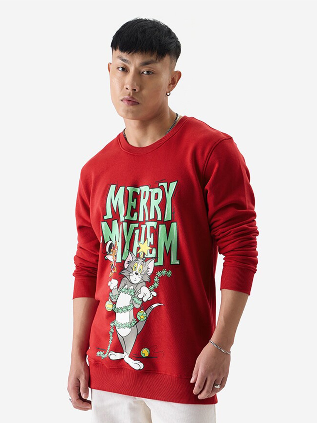

The Souled Store Tom & Jerry Printed Sweatshirt, Red