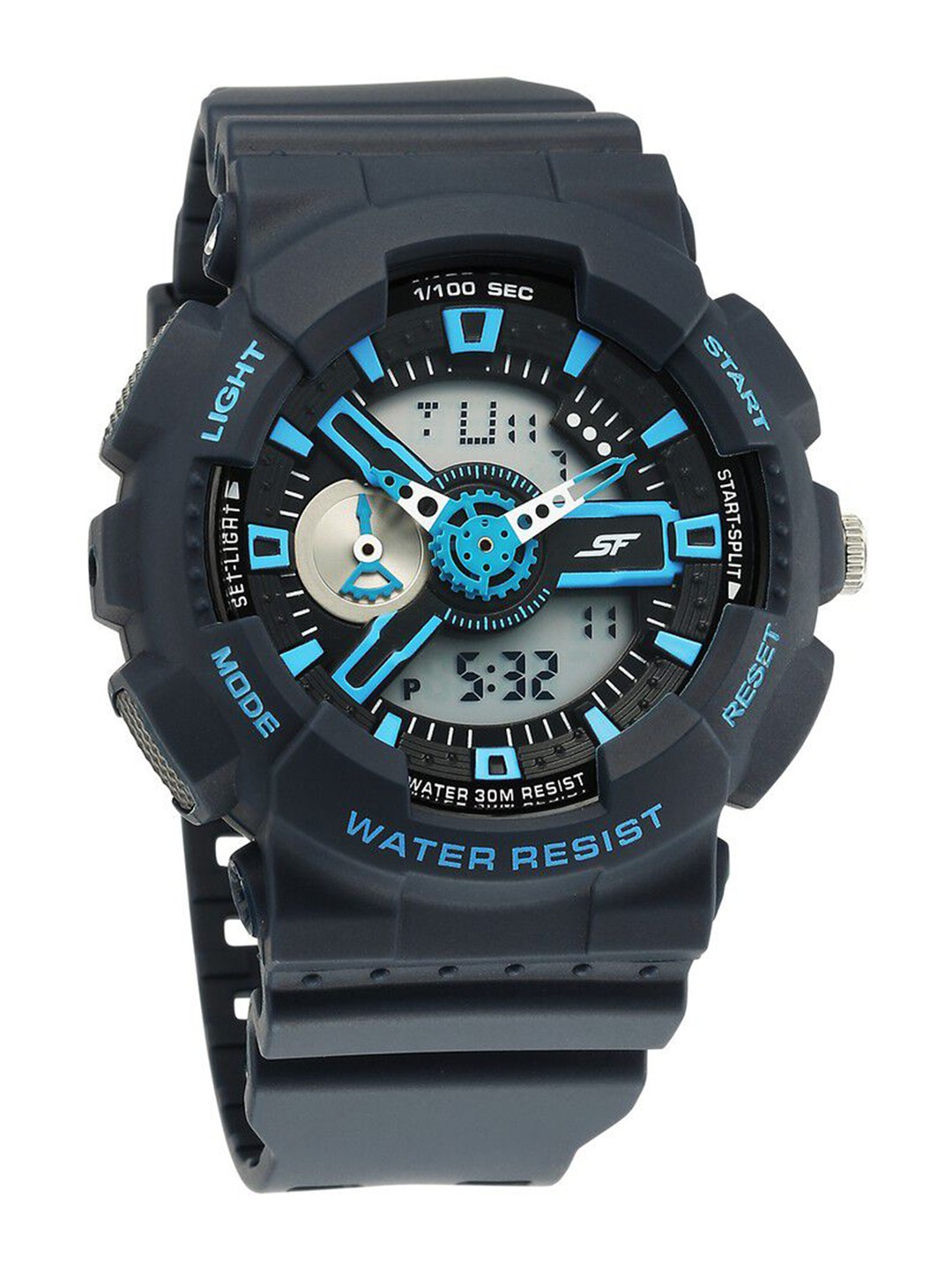 

Sonata Men Skeleton Dial & Straps Analogue and Digital Watch 77132PP07W, Blue