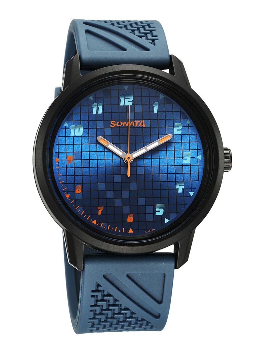 

Sonata Men Printed Dial & Synthetic Straps Analogue Watch 77085PP19W, Blue