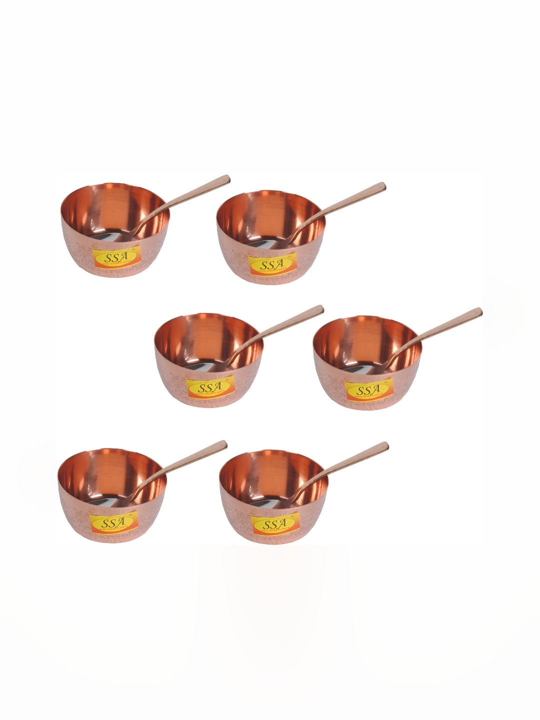 

Shivshakti Arts Brown 12 Pieces Bowls With Spoons 150 ml