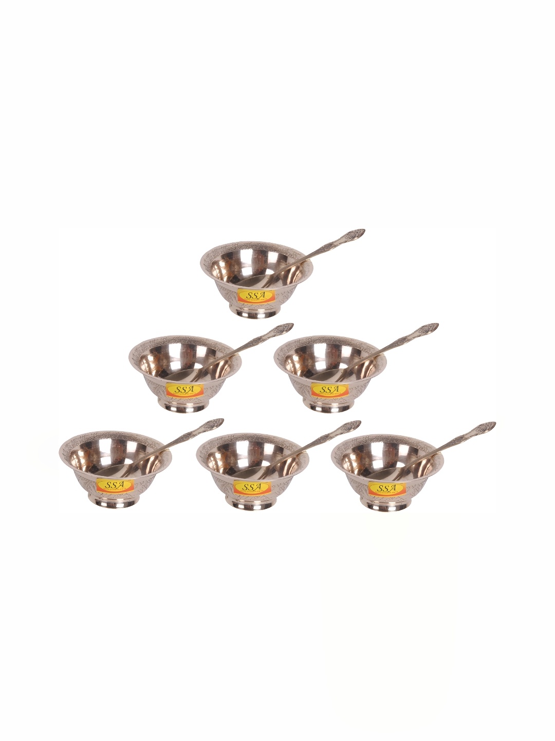 

Shivshakti Arts Copper-Toned 6 Pieces Stainless Steel Bowl 150 ml