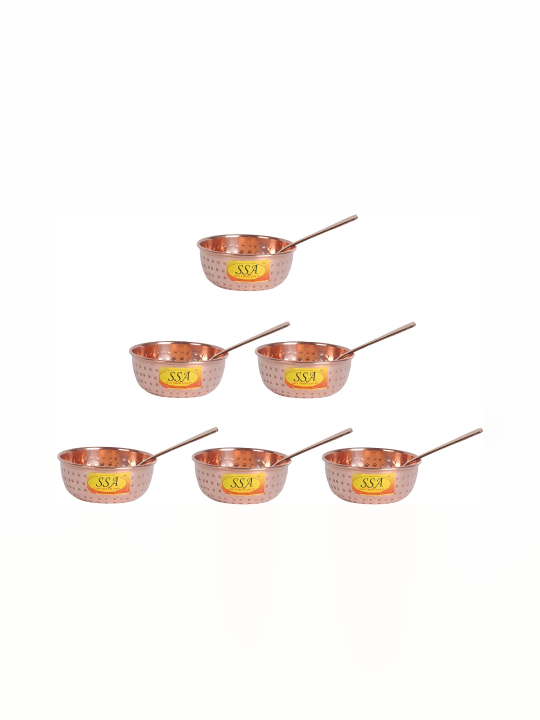 

Shivshakti Arts Brown 12 Pieces Bowls With Spoons 50 ml