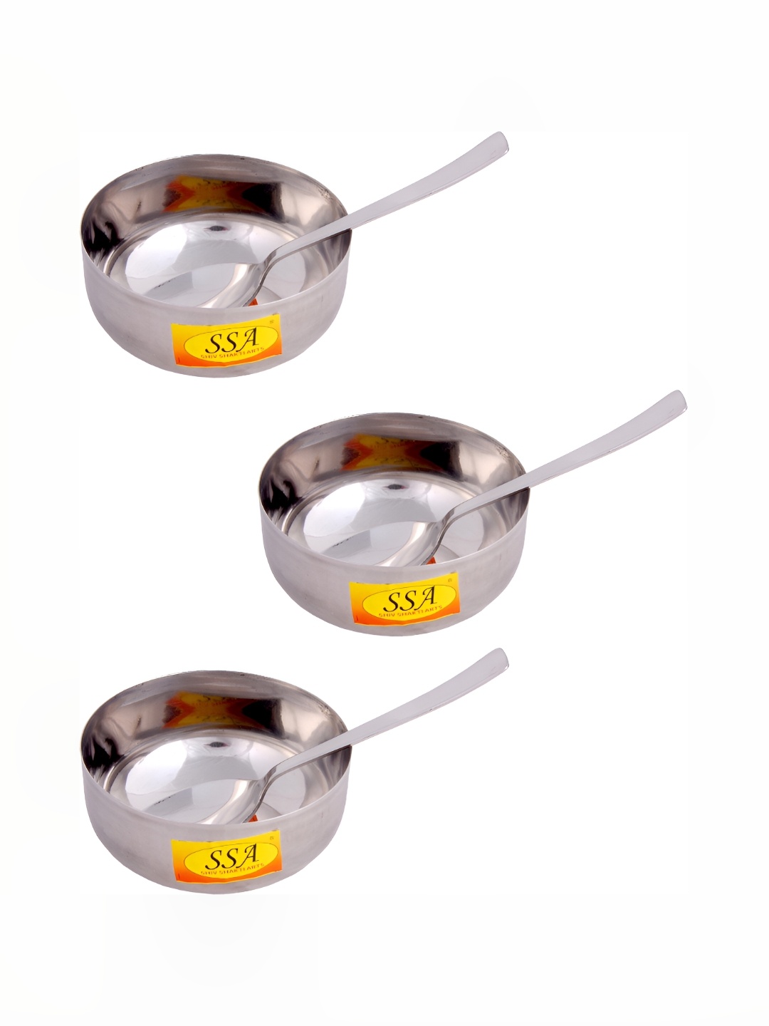 

Shivshakti Arts Silver-Toned 3 Pieces Copper Core