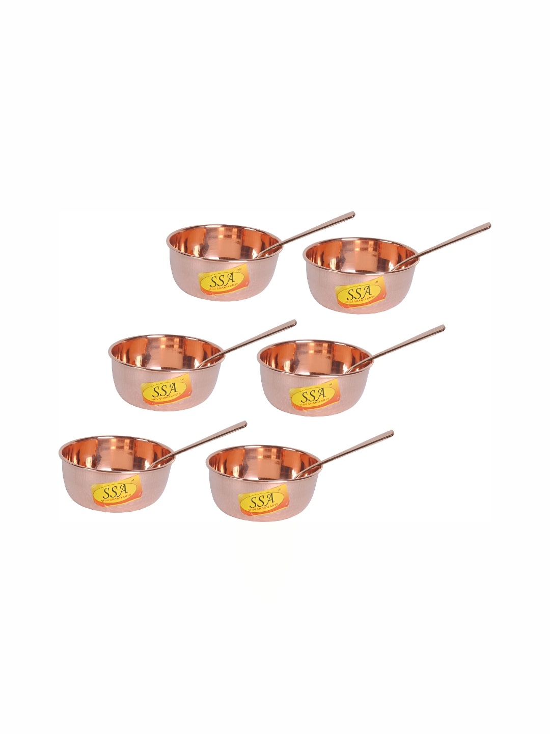 

Shivshakti Arts Brown 12 Pieces Stainless Steel Bowls With Spoons 50 ml Each