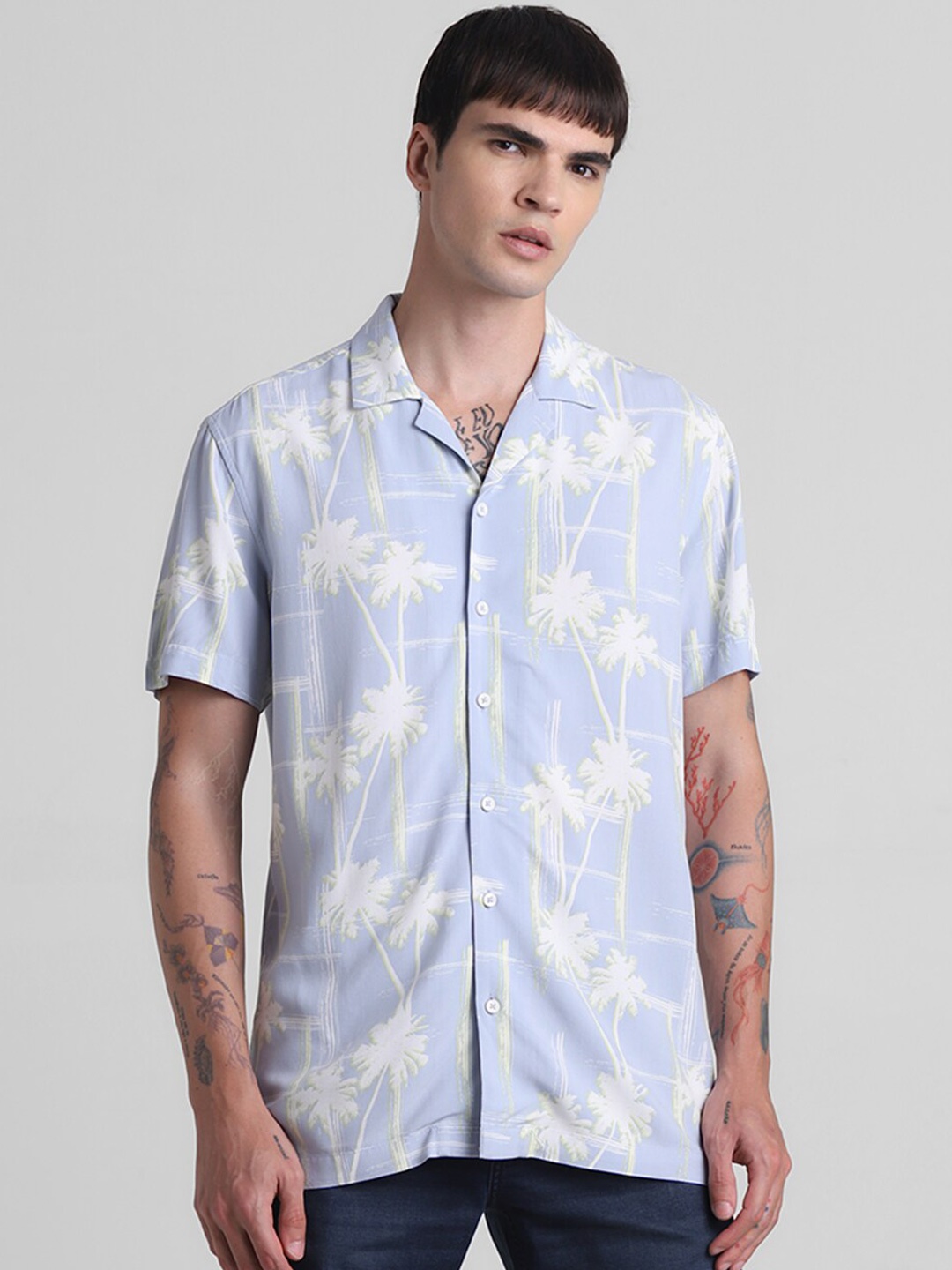 

Jack & Jones Floral Printed Casual Shirt, Blue