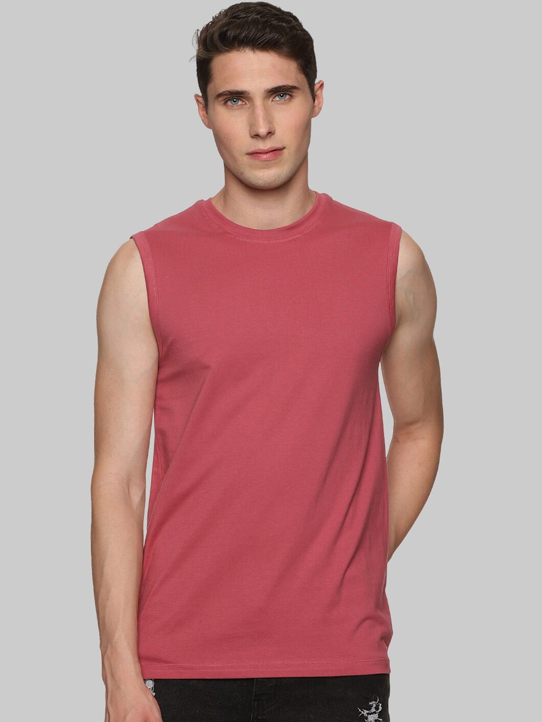 

BAESD Round Neck Cotton T-shirt, Rust