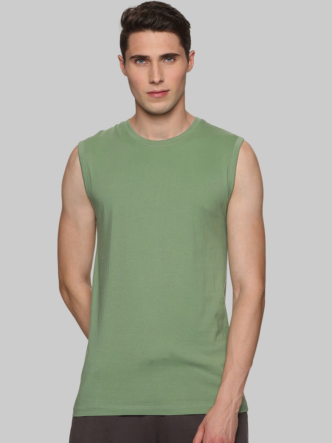 

BAESD Round Neck Cotton T-shirt, Green