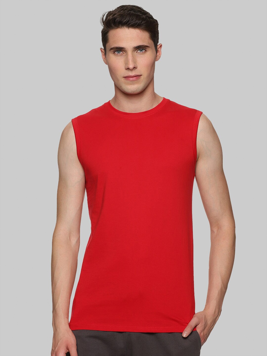 

BAESD Round Neck Cotton T-shirt, Red