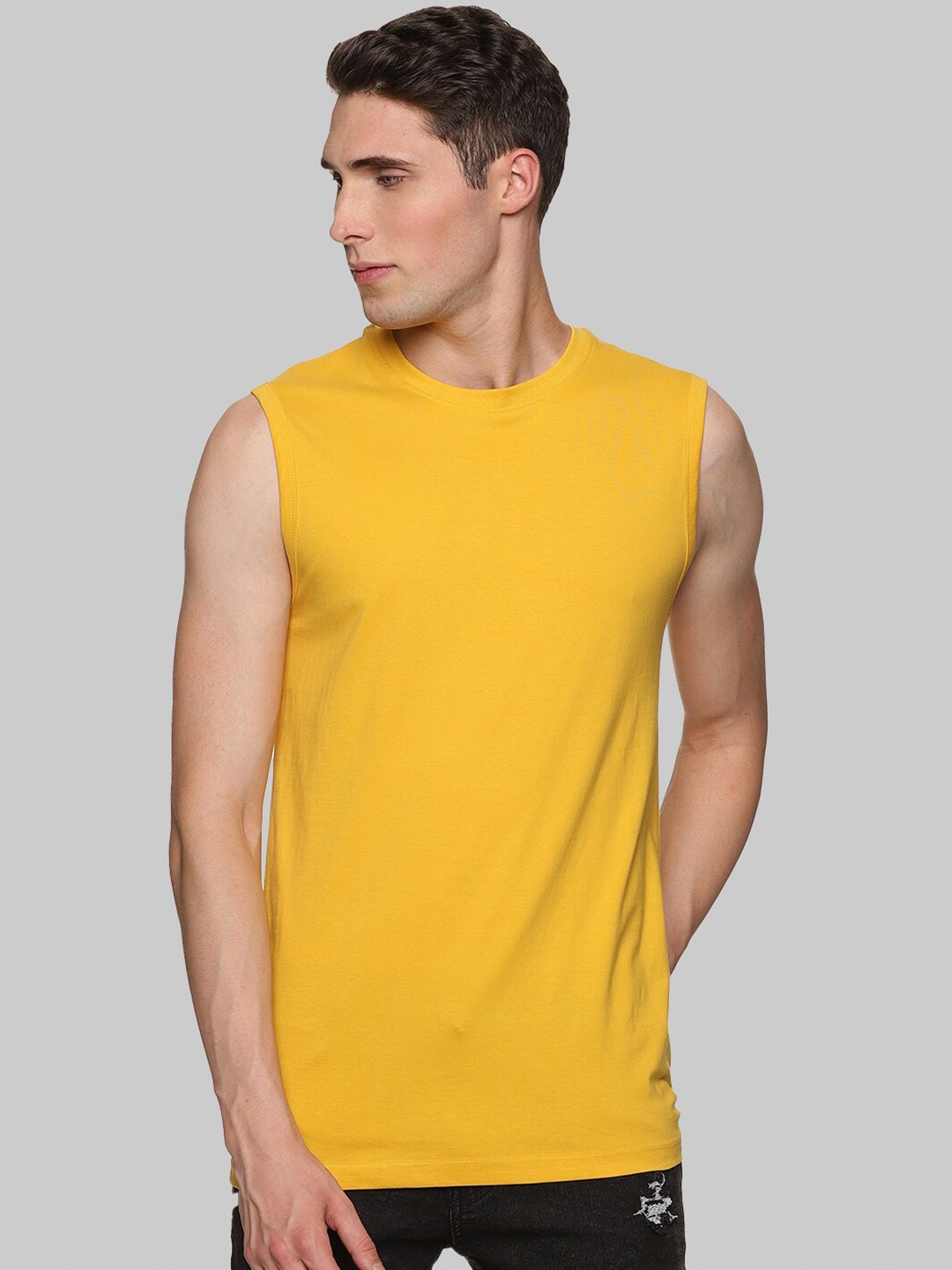 

BAESD Round Neck Cotton T-shirt, Yellow