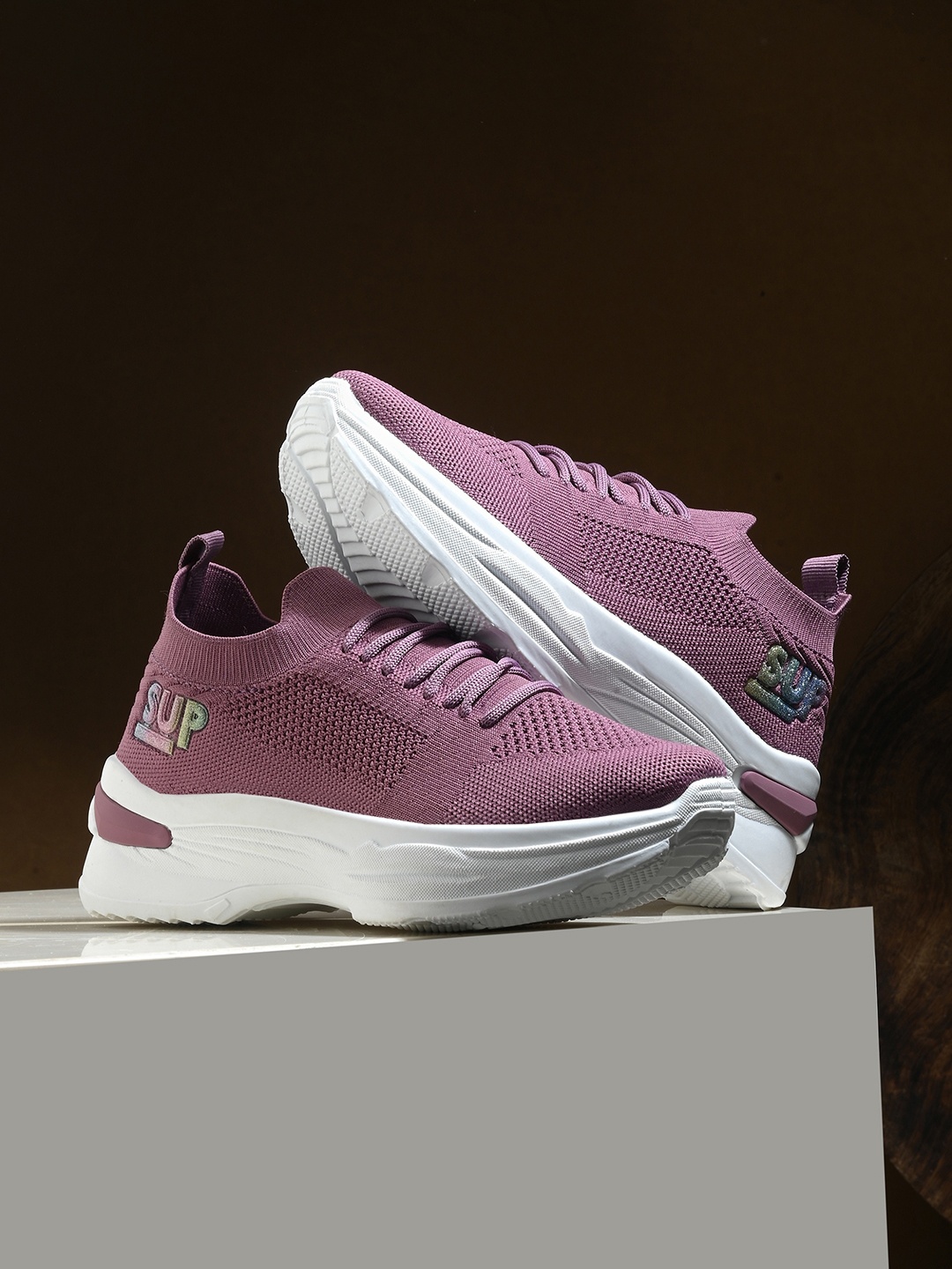 

Layasa Women Textured Lightweight Sneakers, Purple