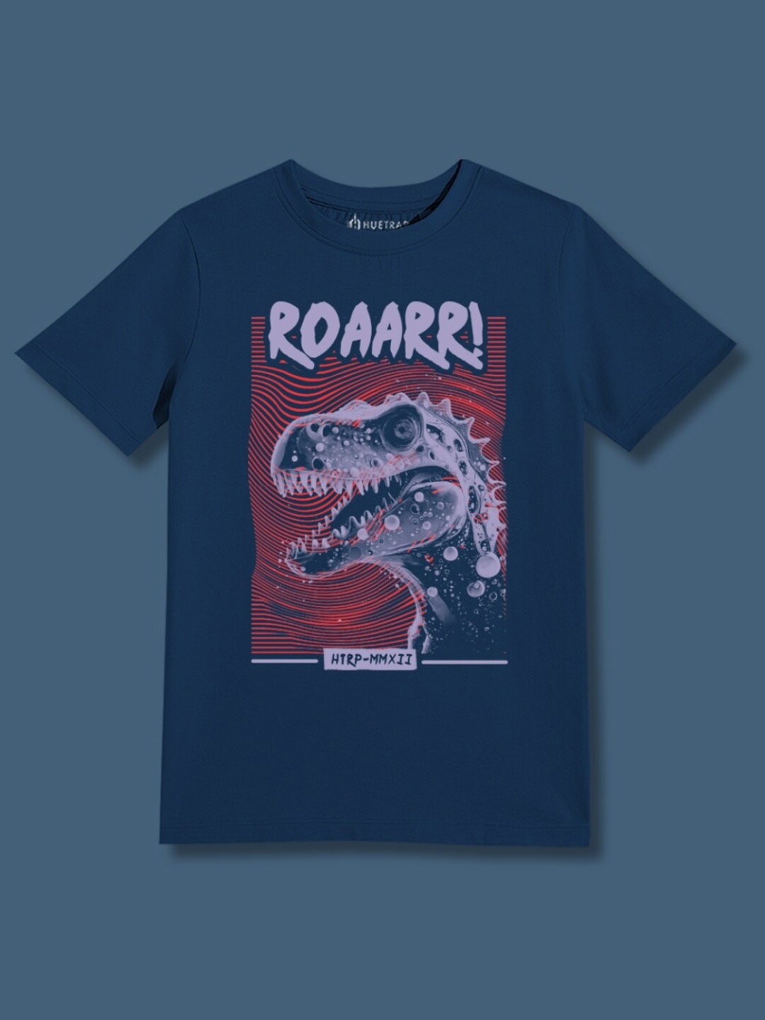

Huetrap Boys Graphic Printed Pure Cotton T-shirt, Navy blue