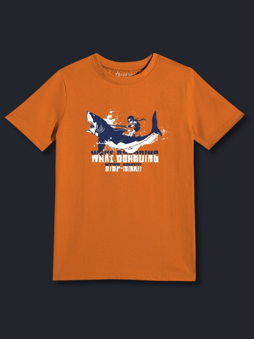

Huetrap Boys Graphic Printed Cotton Regular Fit T-shirt, Orange