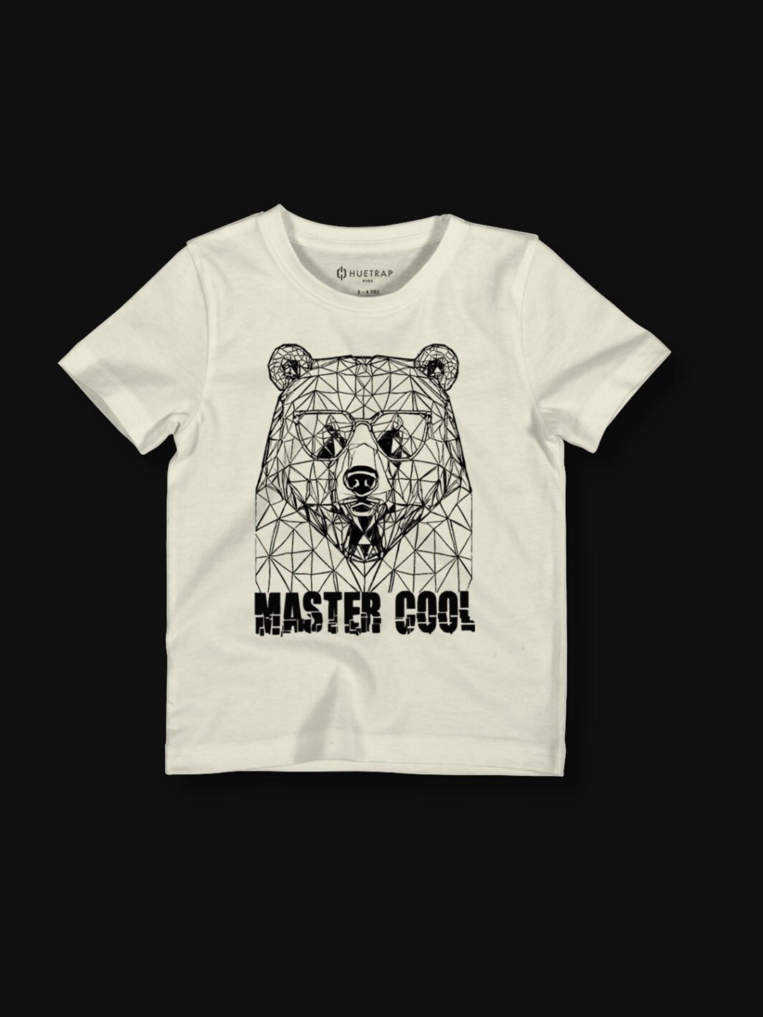 

Huetrap Boys Graphic Printed Cotton Regular Fit T-shirt, Off white