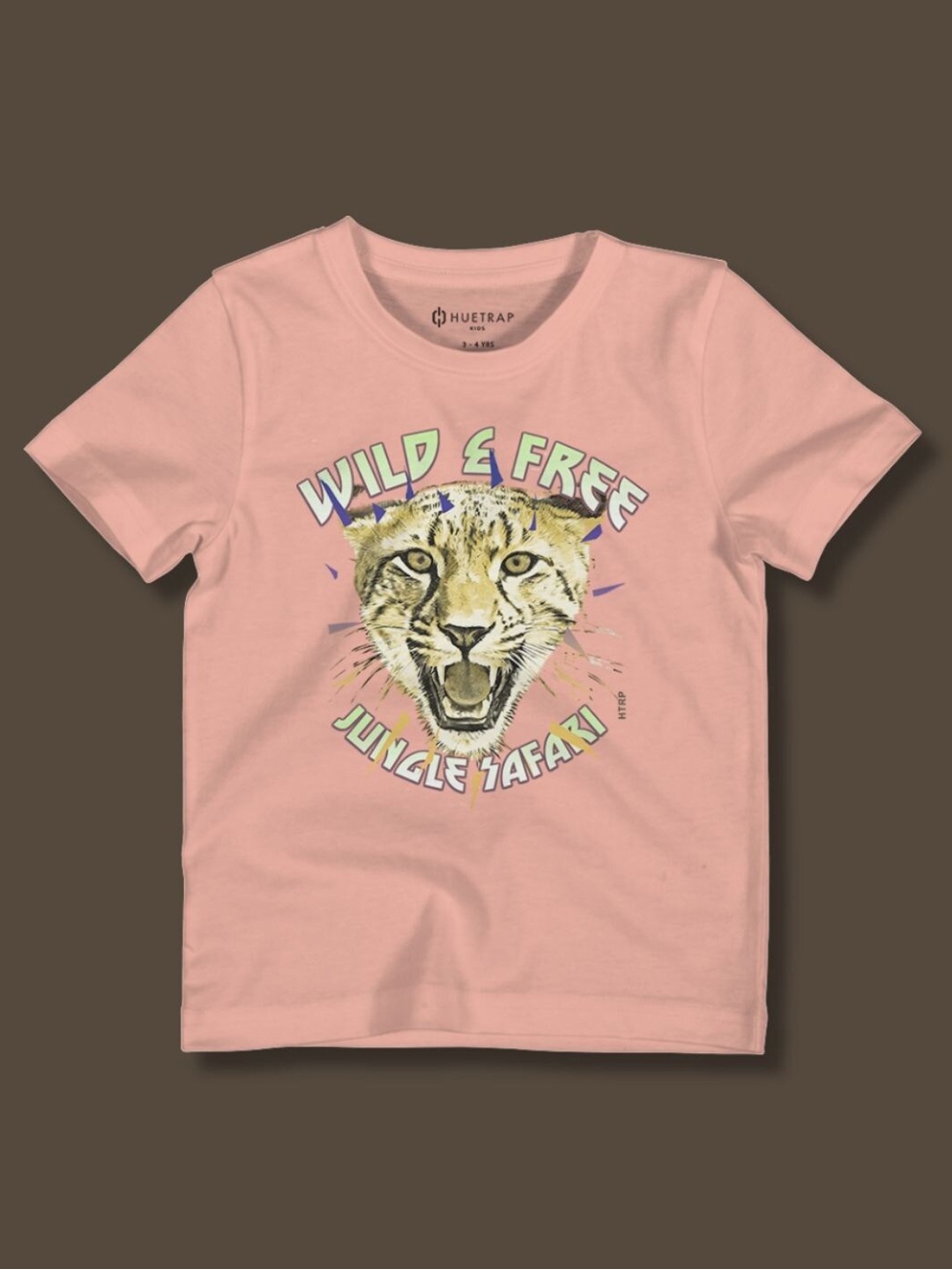 

Huetrap Boys Graphic Printed Pure Cotton T-shirt, Coral
