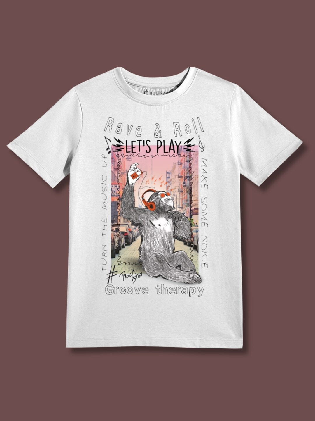 

Huetrap Boys Typography Printed Pure Cotton T-Shirt, White