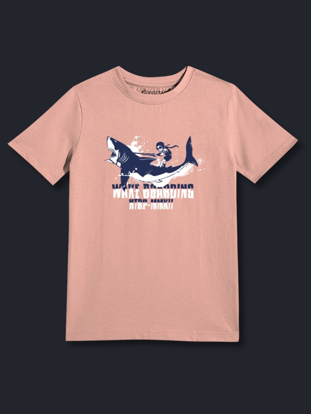 

Huetrap Boys Typography Printed Pure Cotton T-Shirt, Peach