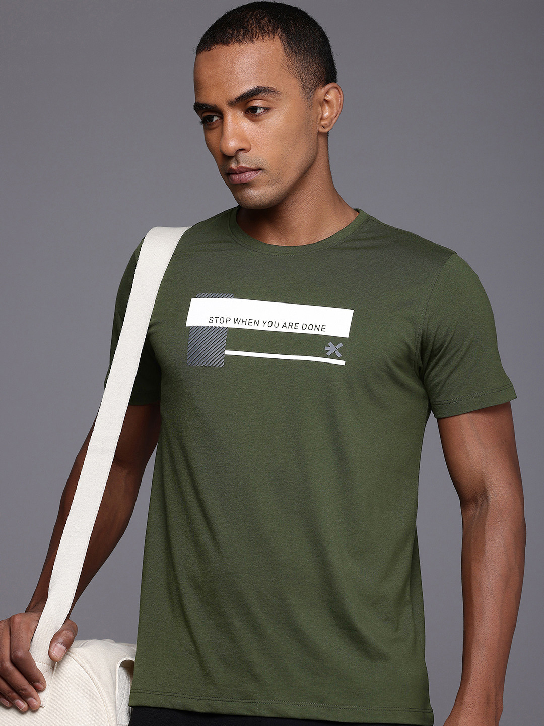 

HRX by Hrithik Roshan Men Lifestyle Typography Printed T-shirt, Olive