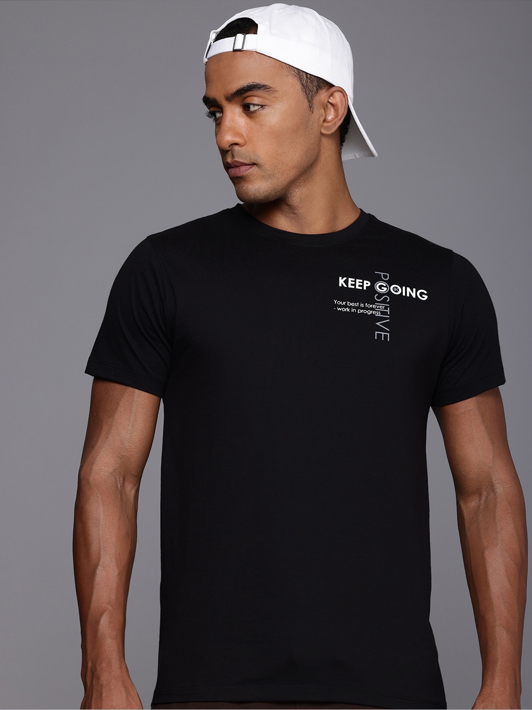 

HRX by Hrithik Roshan Lifestyle Typography Printed T-shirt, Black