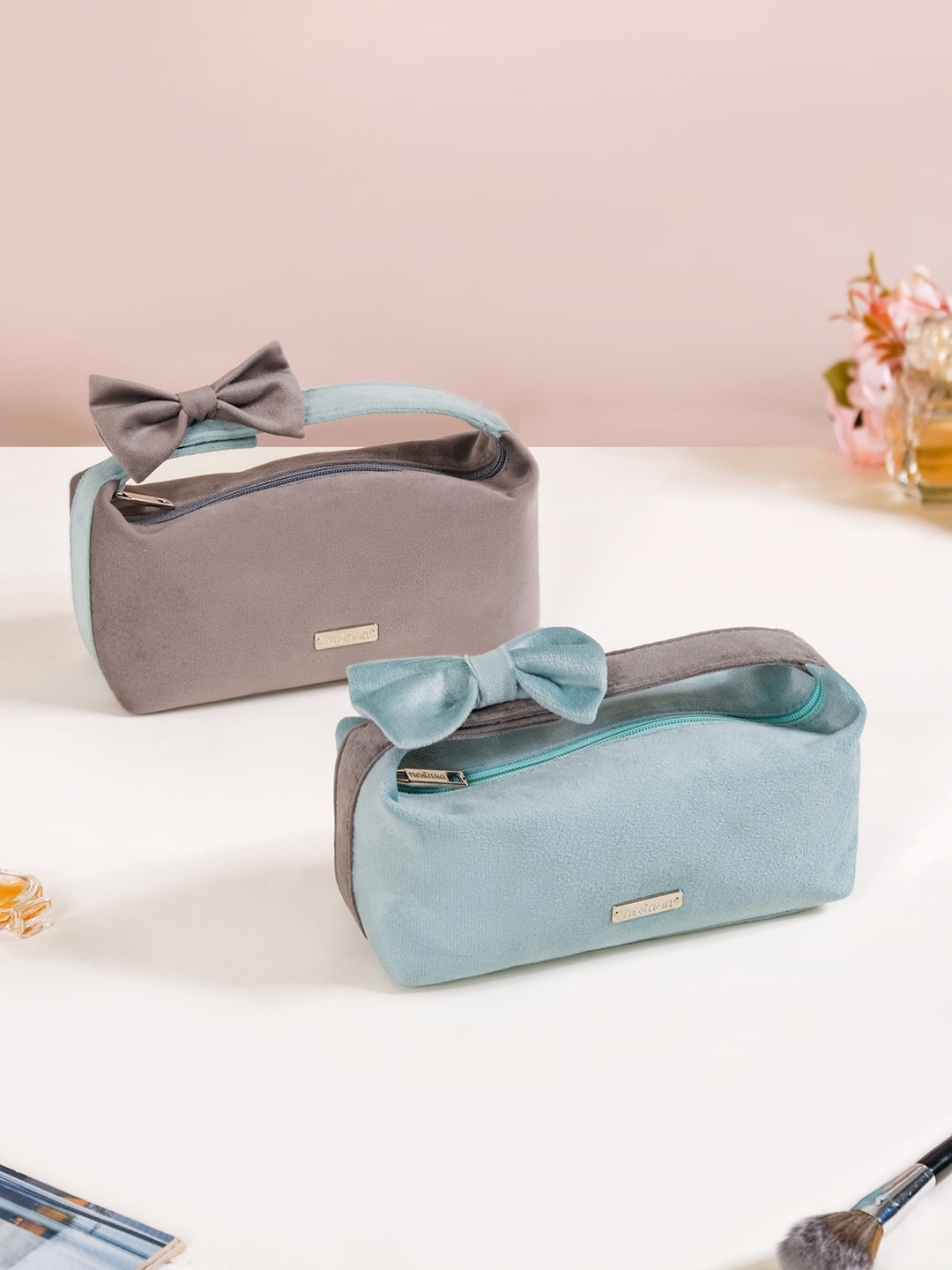 

Nestasia Set of 2 Compact Pouch Travel Accessory, Blue