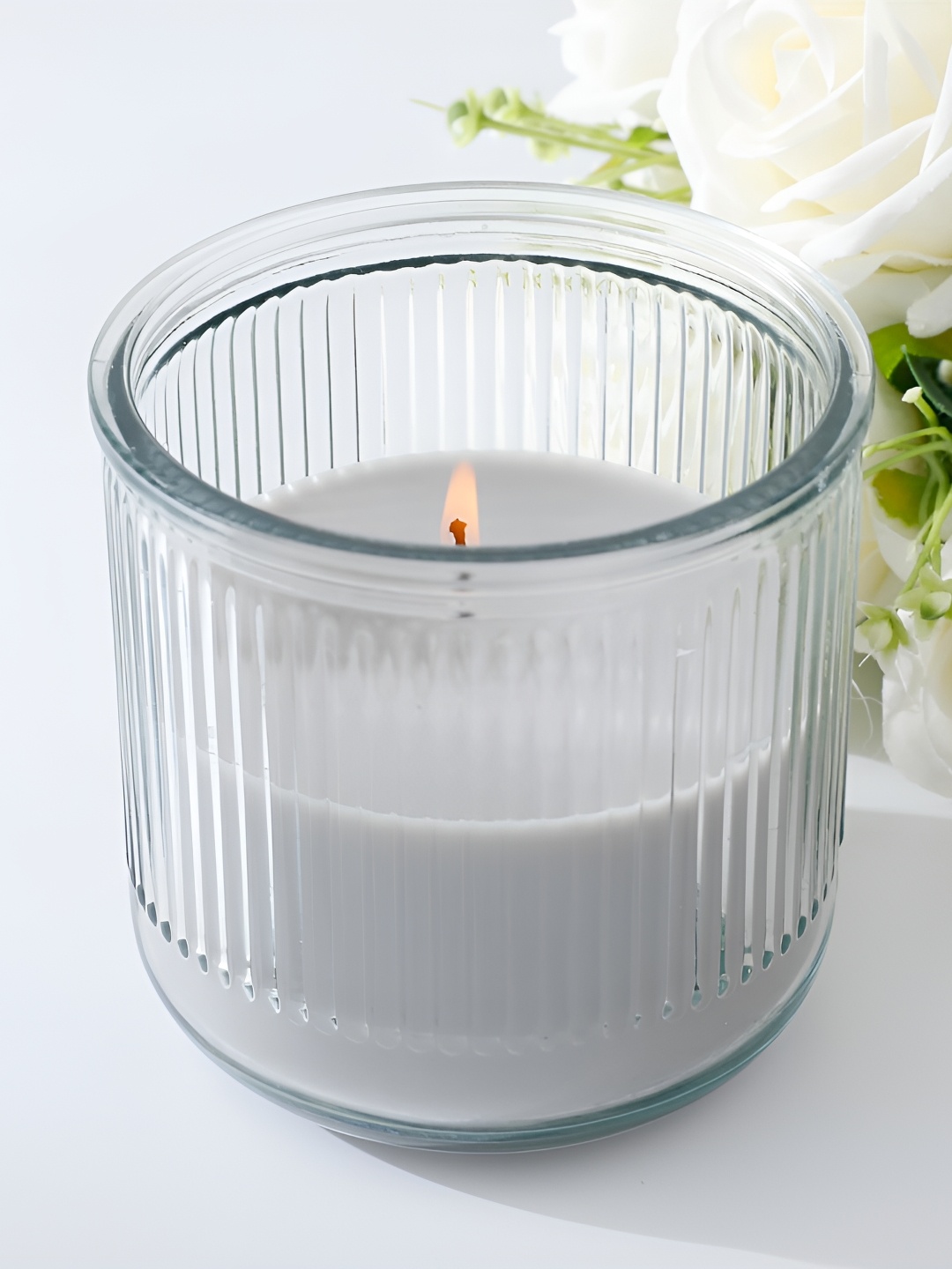 The Better Home White Teak Wood Fragrance Jar Candle