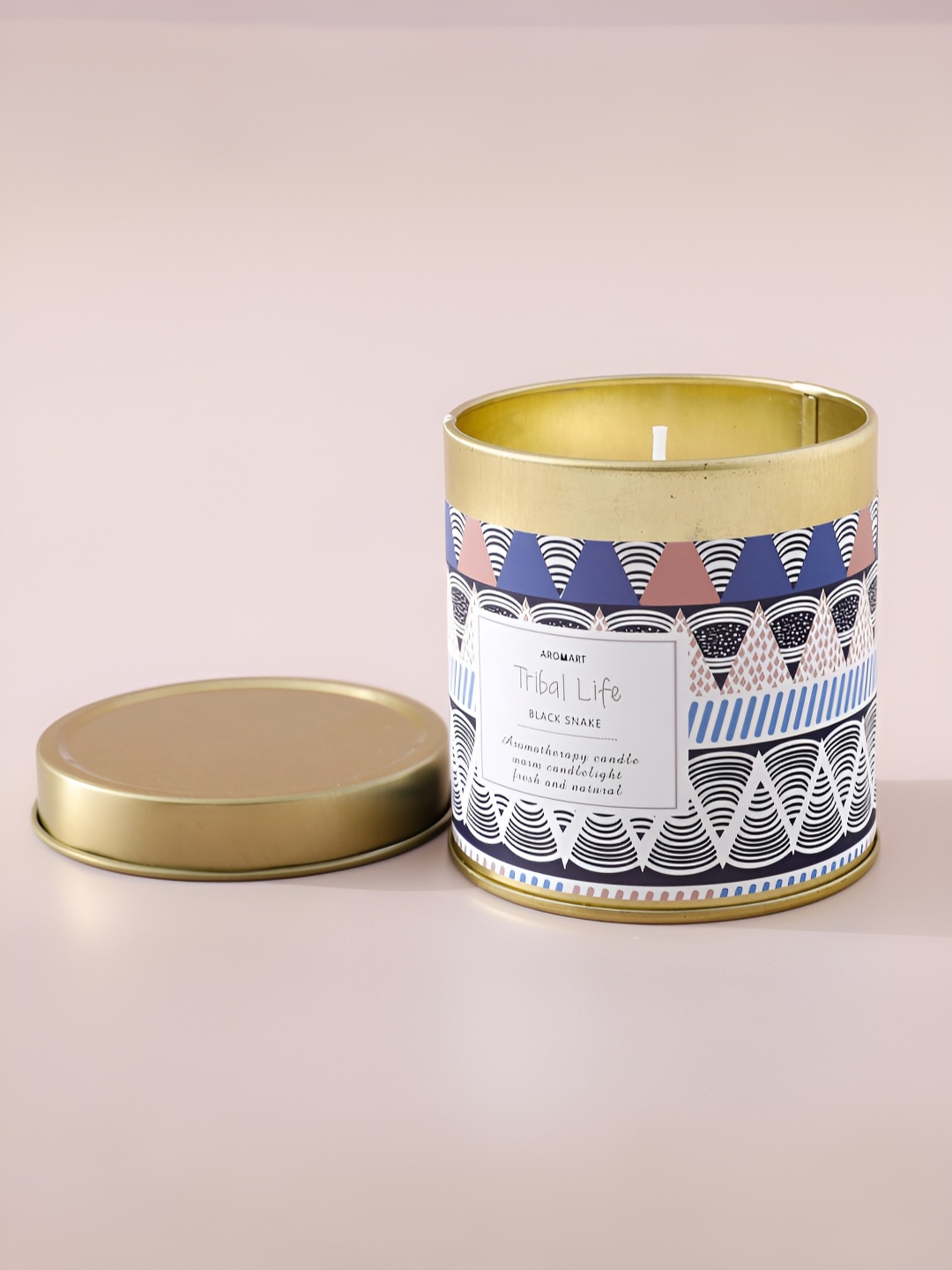 

The Better Home White & Gold-Toned Candle Jar With Lid