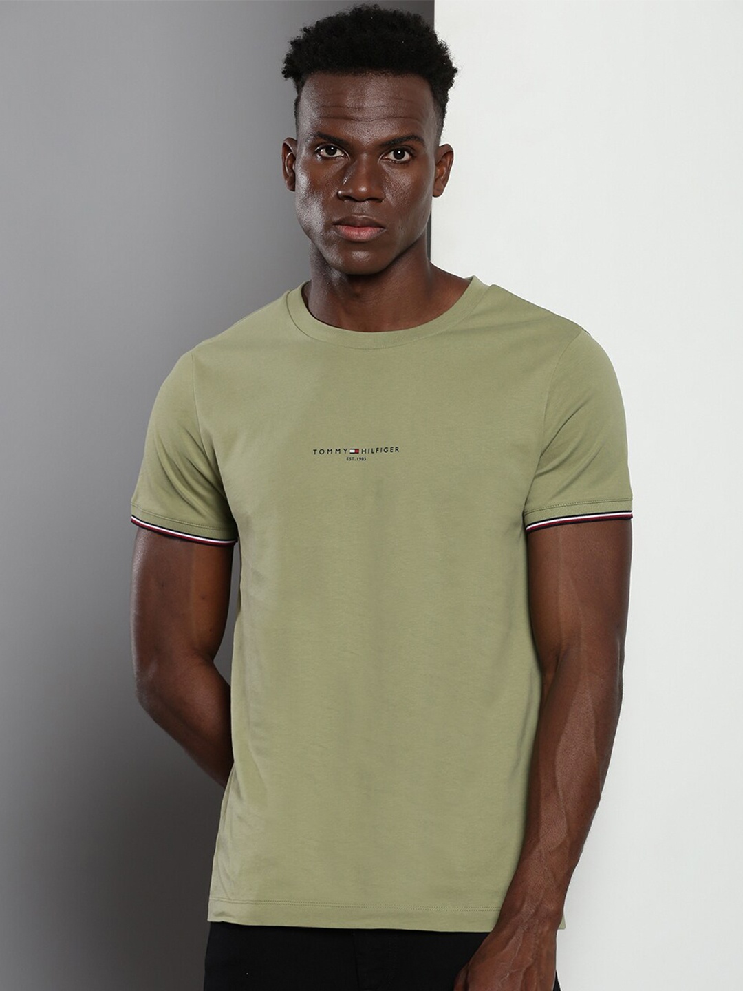 

Tommy Hilfiger Pure Cotton Slim Fit T-shirt, Olive