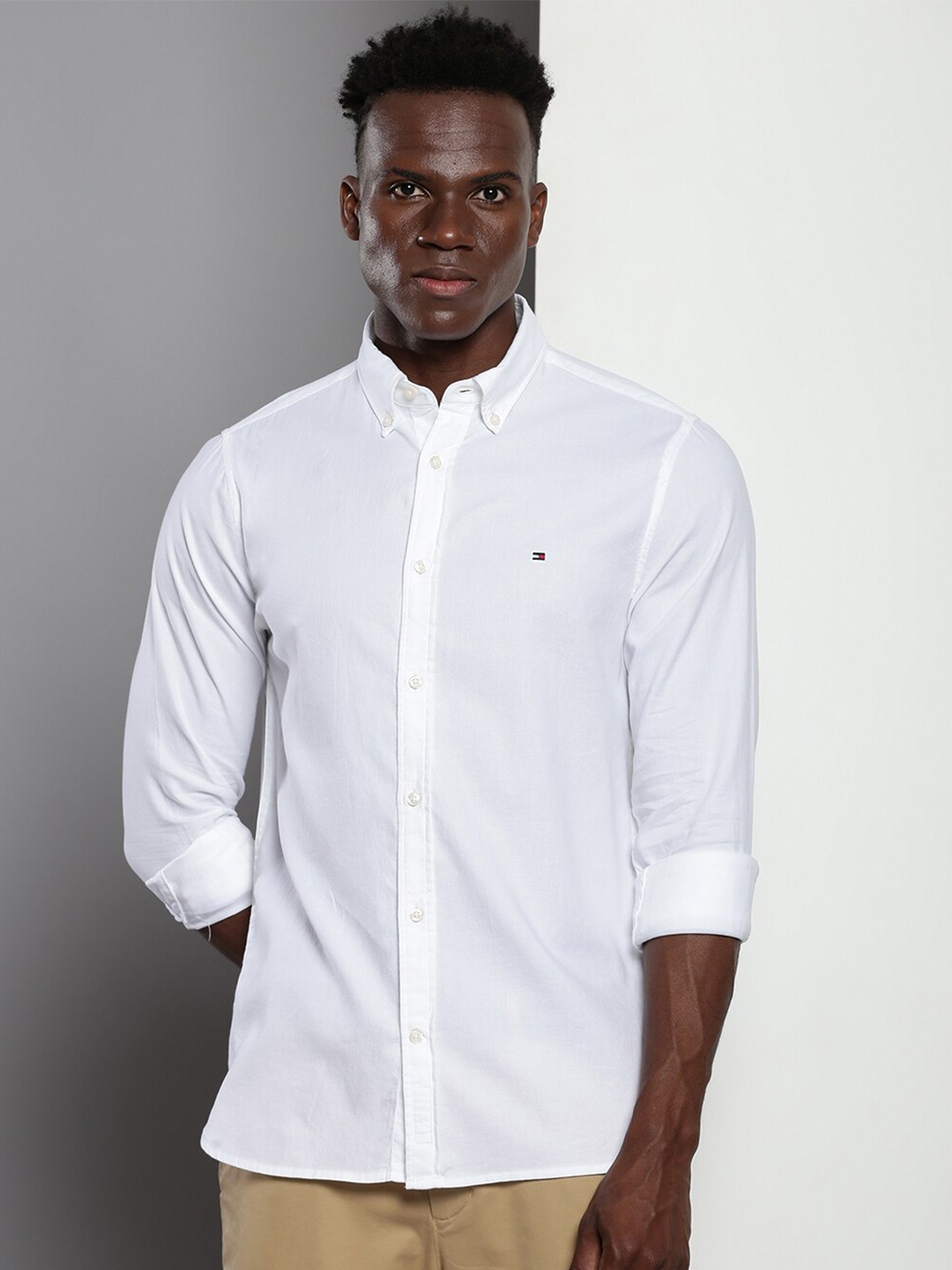 

Tommy Hilfiger New Slim Fit Cotton Casual Shirt, White