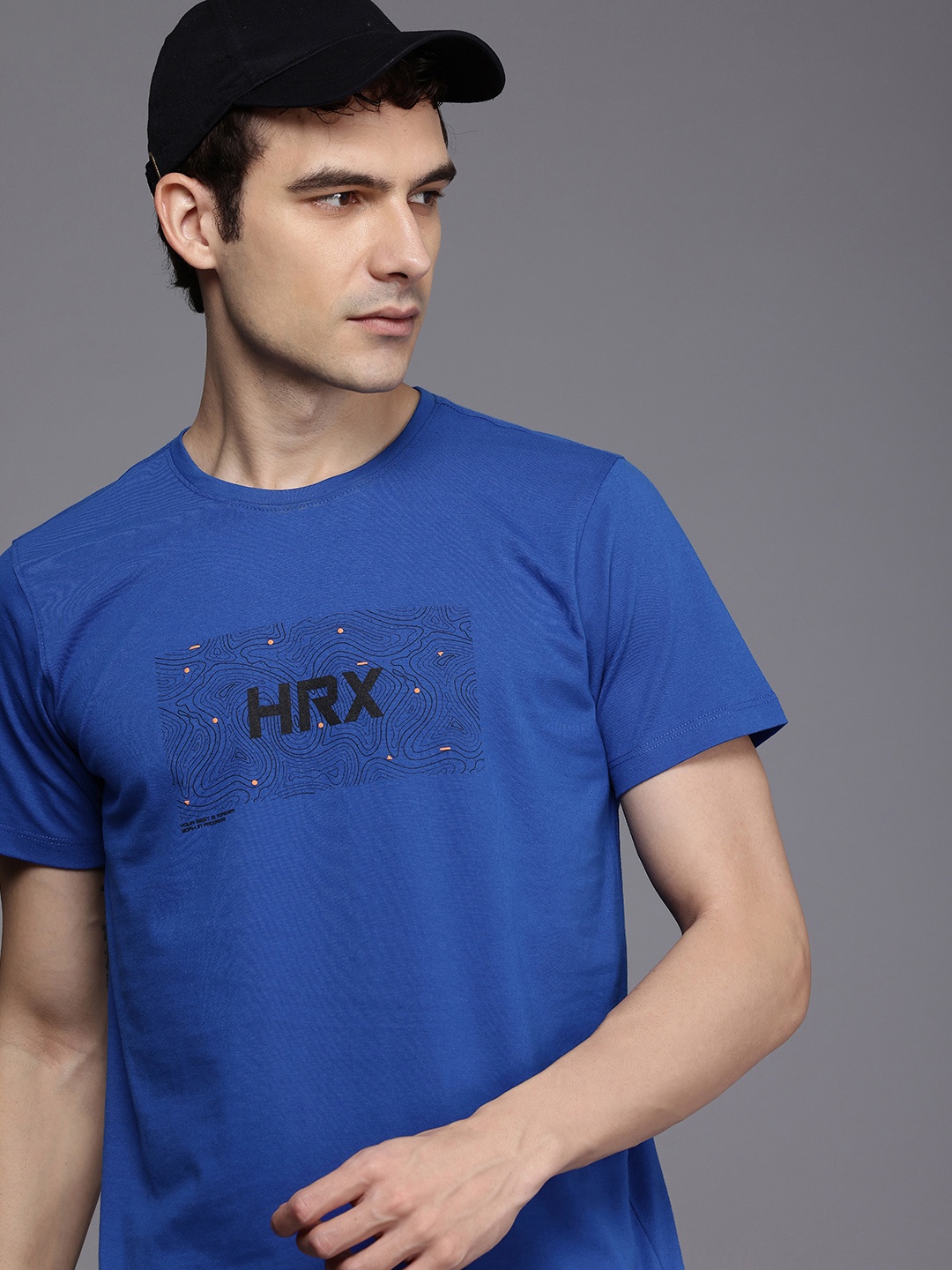 

HRX by Hrithik Roshan Men Lifestyle Brand Logo Printed T-shirt, Blue